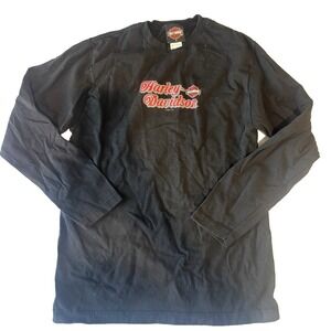 Vintage Harley-Davidson Twin Cities Blaine MN Long Sleeve Shirt Small Black 2001